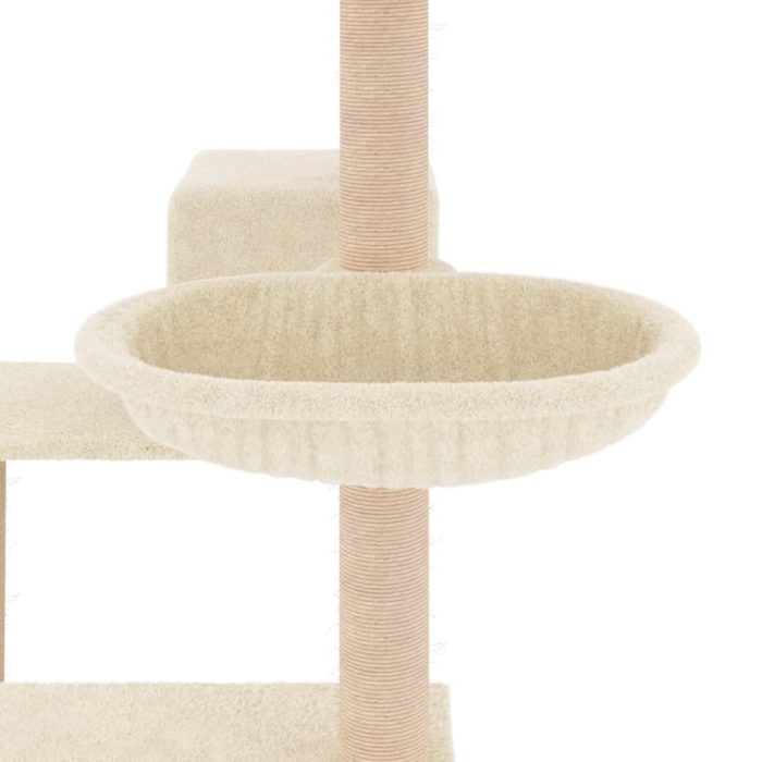 TrendyXL Kattenmeubel met sisal krabpalen 82,5 cm crèmekleurig