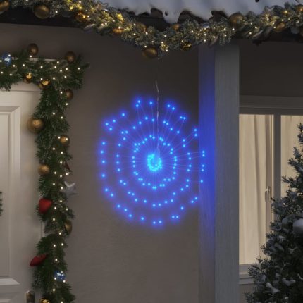 TrendyXL Kerstverlichting vuurwerk 140 blauwe LED's 17 cm