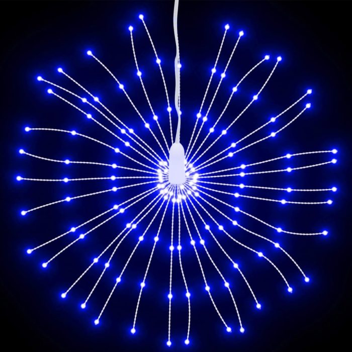 TrendyXL Kerstverlichting vuurwerk 140 blauwe LED's 17 cm