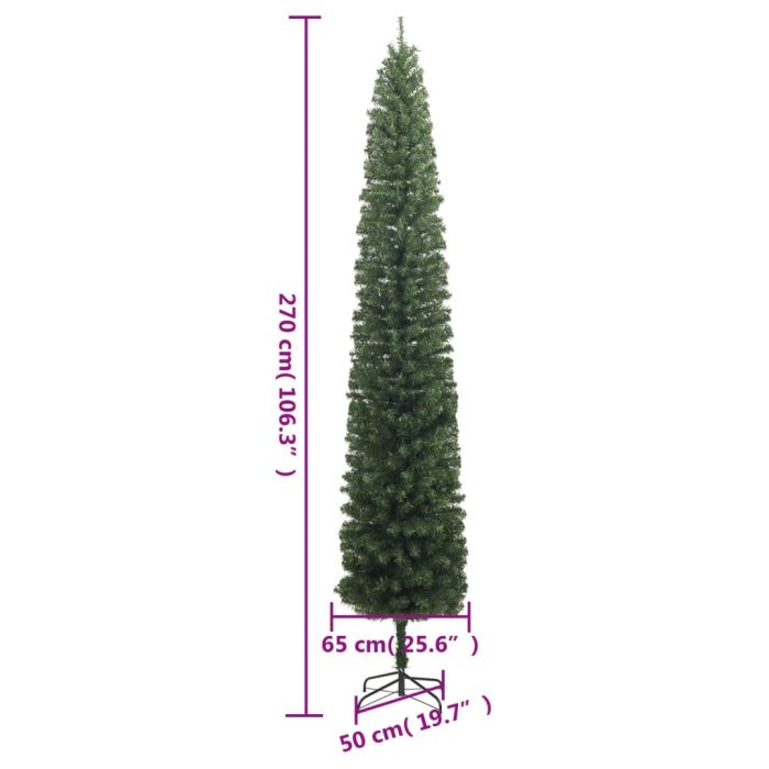 TrendyXL Kunstkerstboom smal met standaard 270 cm PVC