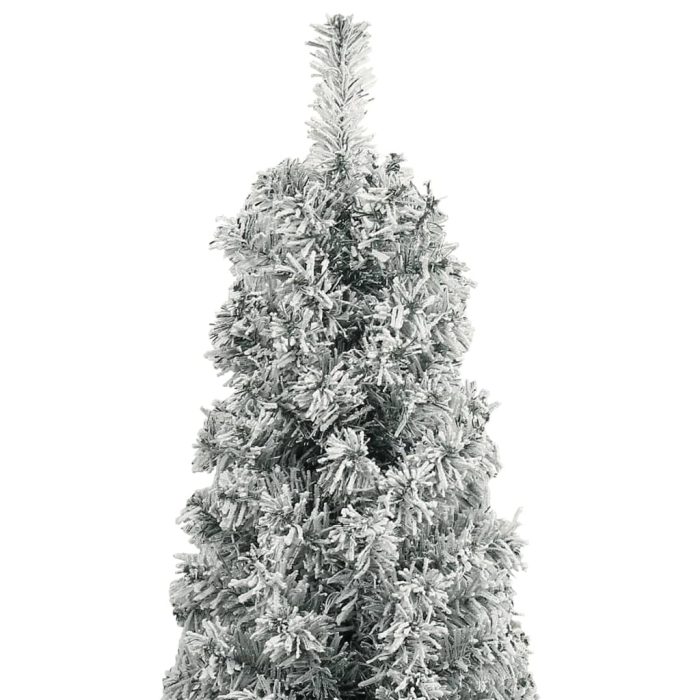 TrendyXL Kunstkerstboom smal met standaard en sneeuw 270 PVC