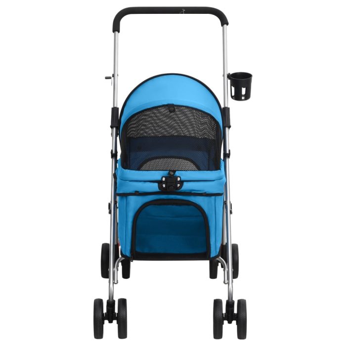 TrendyXL Hondenwagen inklapbaar 76x50x100 cm oxford stof blauw