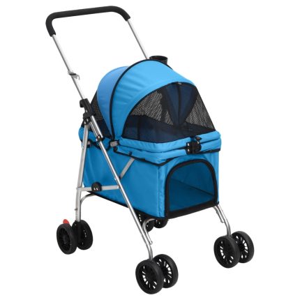 TrendyXL Hondenwagen inklapbaar 76x50x100 cm oxford stof blauw