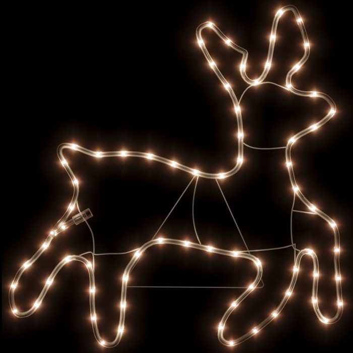 TrendyXL Kerstfiguur rendier met LED's 3 st 57x55x4,5 cm warmwit