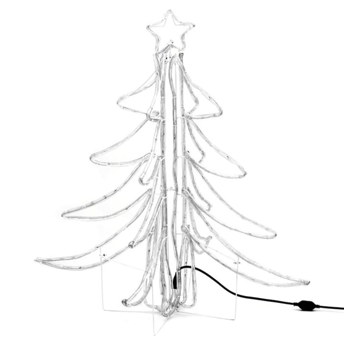 TrendyXL Kerstfiguur boom 2 st inklapbaar met LED's 87x87x93 cm warmwit