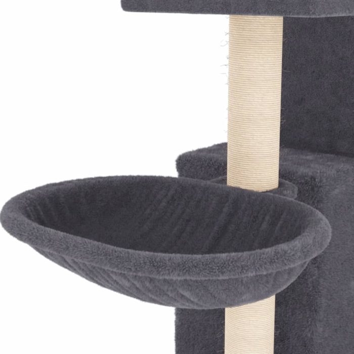 TrendyXL Kattenmeubel met sisal krabpalen 83 cm donkergrijs