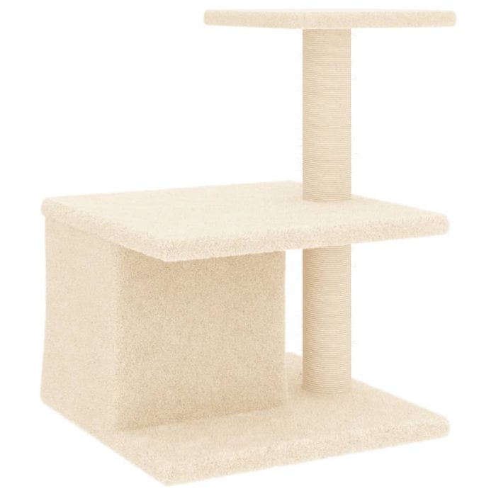 TrendyXL Kattenmeubel met sisal krabpalen 48 cm crèmekleurig