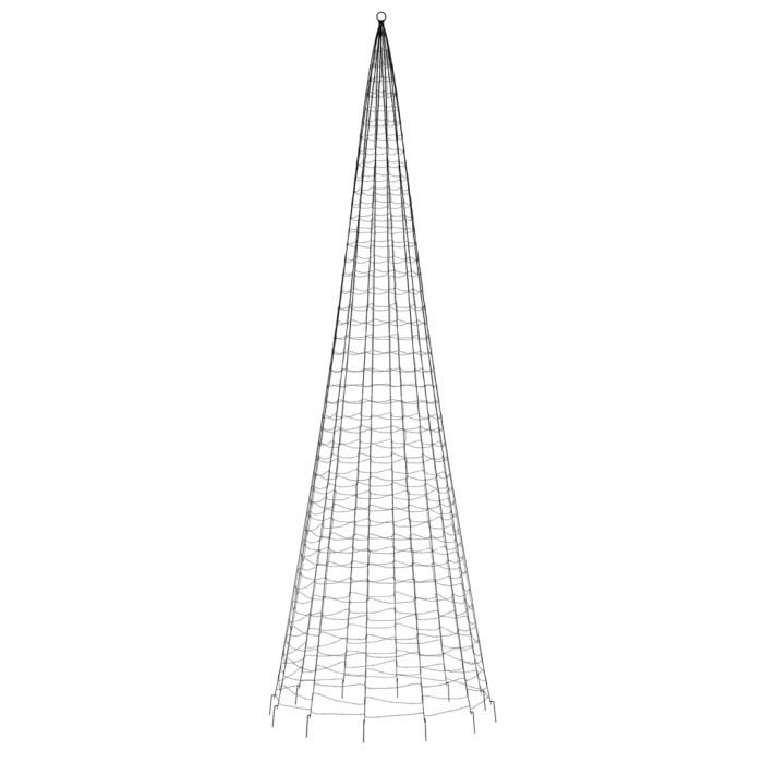 TrendyXL Lichtkegel aan vlaggenmast 1534 koudwitte LED's 500 cm