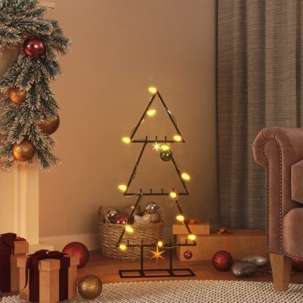 TrendyXL Kerstdecoratie kerstboom 60 cm metaal zwart