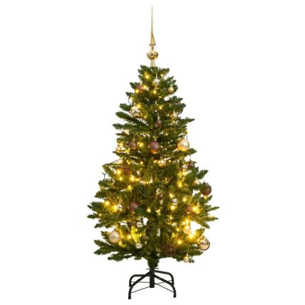 TrendyXL Kunstkerstboom met scharnieren 150 LED's en kerstballen 150 cm