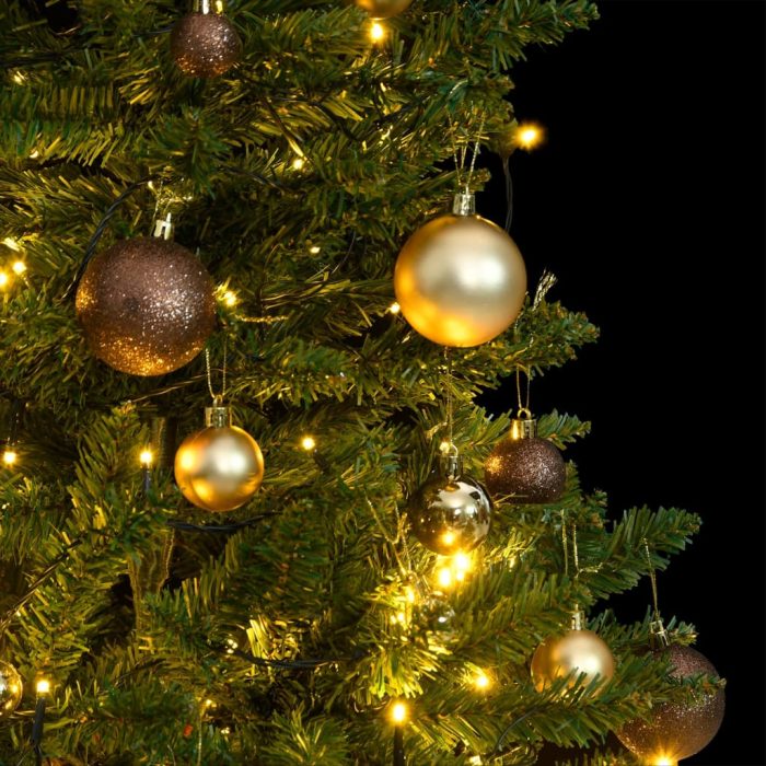 TrendyXL Kunstkerstboom met scharnieren 150 LED's en kerstballen 150 cm