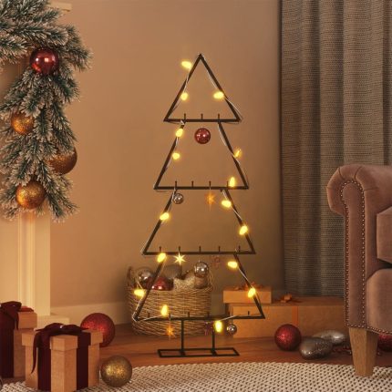 TrendyXL Kerstdecoratie kerstboom 125 cm metaal zwart