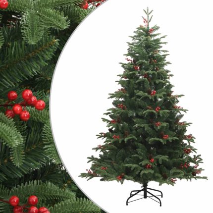 TrendyXL Kunstkerstboom met scharnieren dennenappels en bessen 210 cm