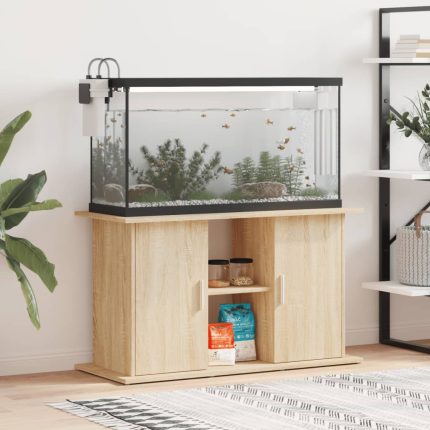 TrendyXL Aquariumstandaard 101x41x58 cm bewerkt hout sonoma eikenkleurig