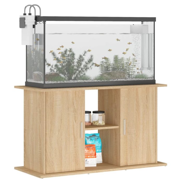 TrendyXL Aquariumstandaard 101x41x58 cm bewerkt hout sonoma eikenkleurig