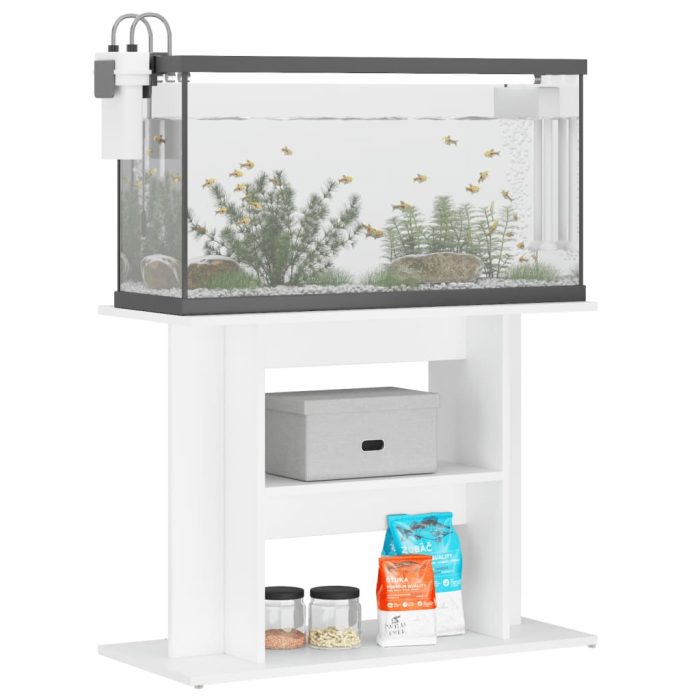 TrendyXL Aquariumstandaard 80x35x60 cm bewerkt hout wit