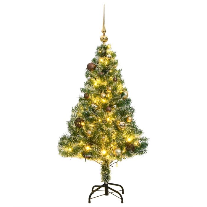 TrendyXL Kunstkerstboom 150 LED's kerstballen en sneeuw 150 cm