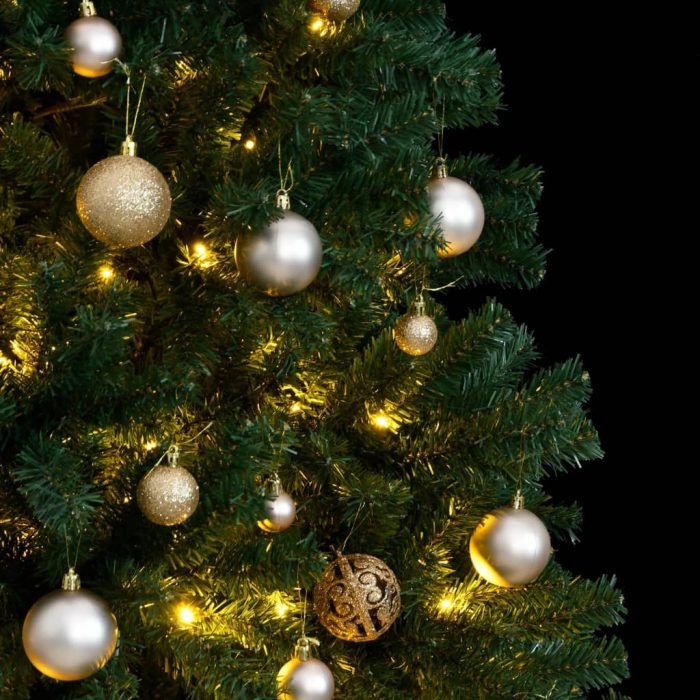 TrendyXL Kunstkerstboom met scharnieren 300 LED's en kerstballen 240 cm