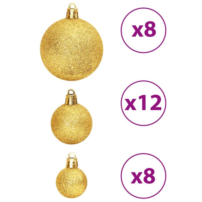 TrendyXL Kerstballen 100 st 3/4/6 cm goudkleurig en wijnrood