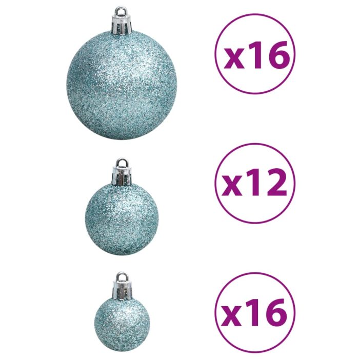 TrendyXL Kerstballen 100 st 3/4/6 cm turquoise