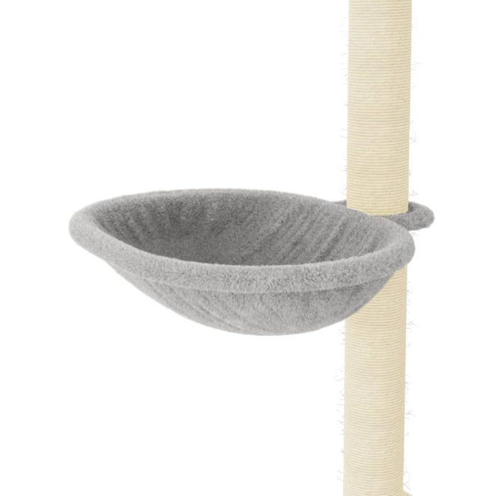 TrendyXL Kattenmeubel met sisal krabpalen 95 cm lichtgrijs