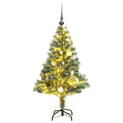 TrendyXL Kunstkerstboom met 150 LED's kerstballen en sneeuw 120 cm