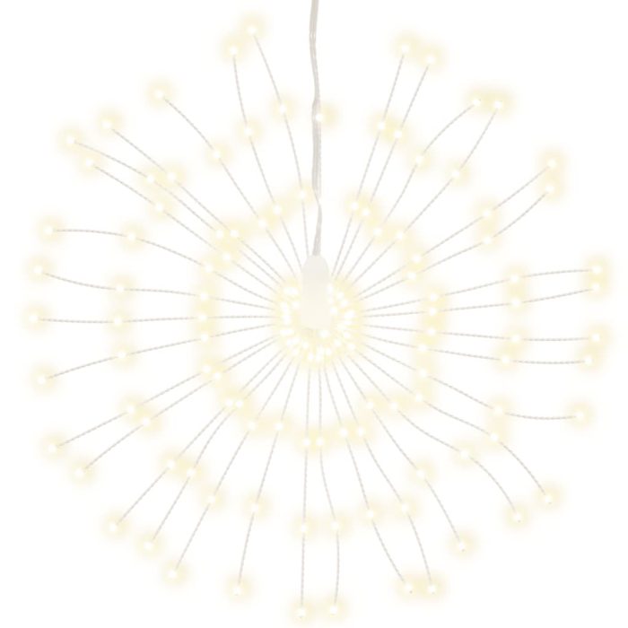 TrendyXL Kerstverlichting vuurwerk 2 st 140 warmwitte LED's 17 cm