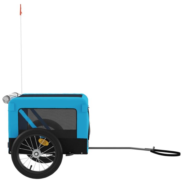 TrendyXL Hondenfietstrailer oxford stof en ijzer blauw en zwart