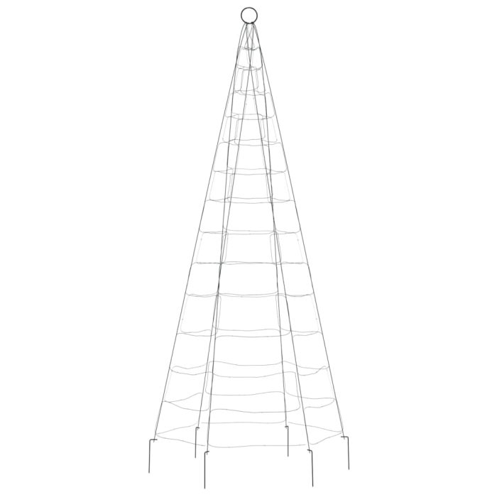 TrendyXL Lichtkegel aan vlaggenmast 180 cm 200 LED's warmwit