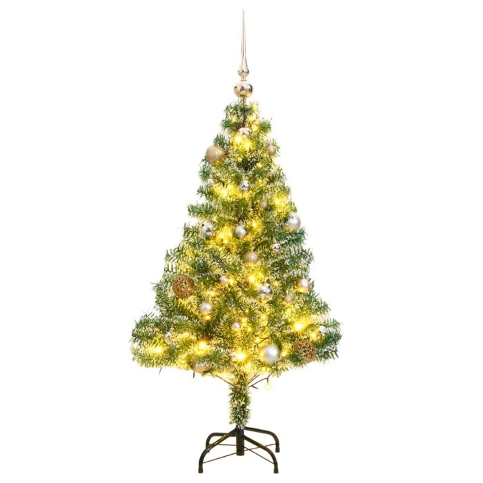 TrendyXL Kunstkerstboom 150 LED's kerstballen en sneeuw 150 cm