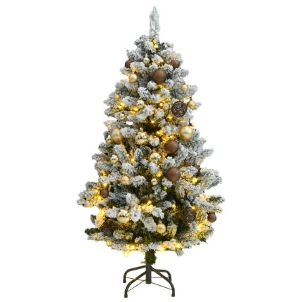 TrendyXL Kunstkerstboom met scharnieren 150 LED's en kerstballen 150 cm