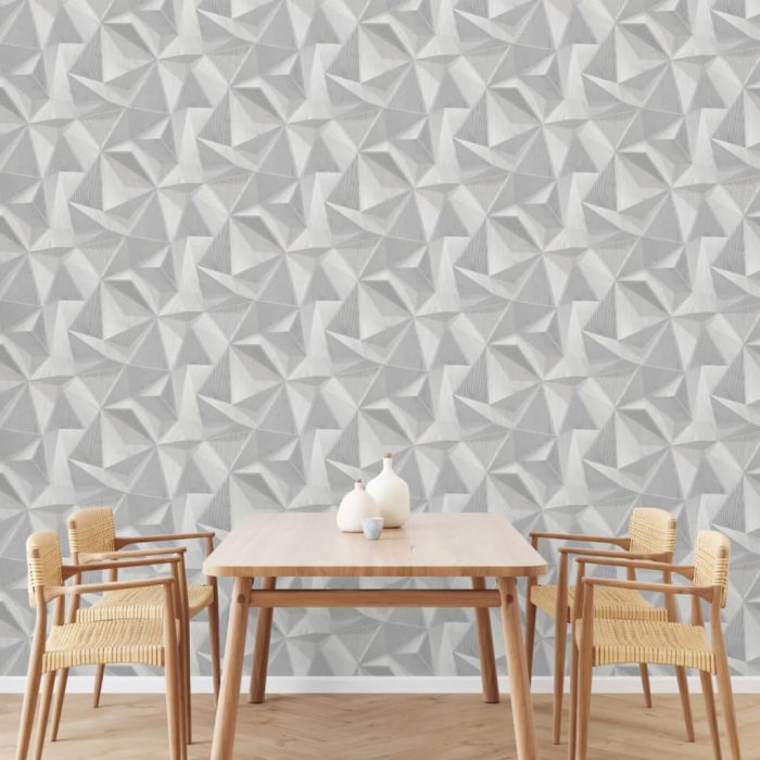 DUTCH WALLCOVERINGS Behang Onyx lichtgrijs