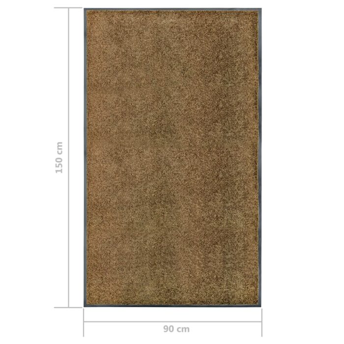 TrendyXL Deurmat wasbaar 90x150 cm bruin