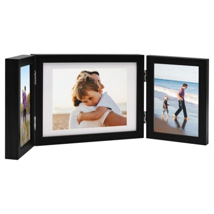 TrendyXL Fotolijst drieluik 22x15 cm+2x(10x15 cm) zwart