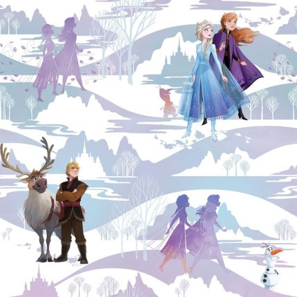 Noordwand Behang Kids @ Home Frozen Scene paars