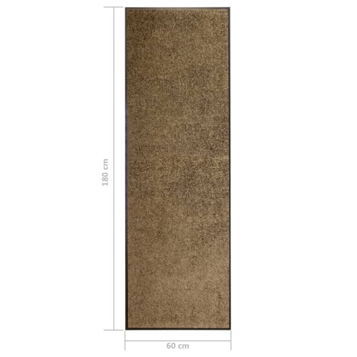 TrendyXL Deurmat wasbaar 60x180 cm bruin