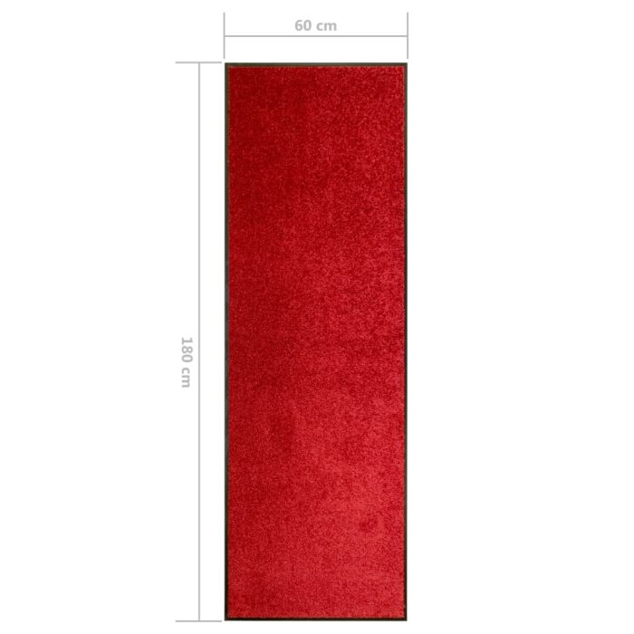 TrendyXL Deurmat wasbaar 60x180 cm rood