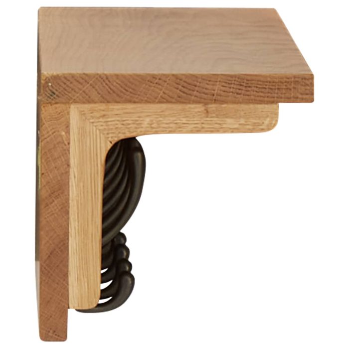 TrendyXL Kapstok 60x16x16 cm massief eikenhout