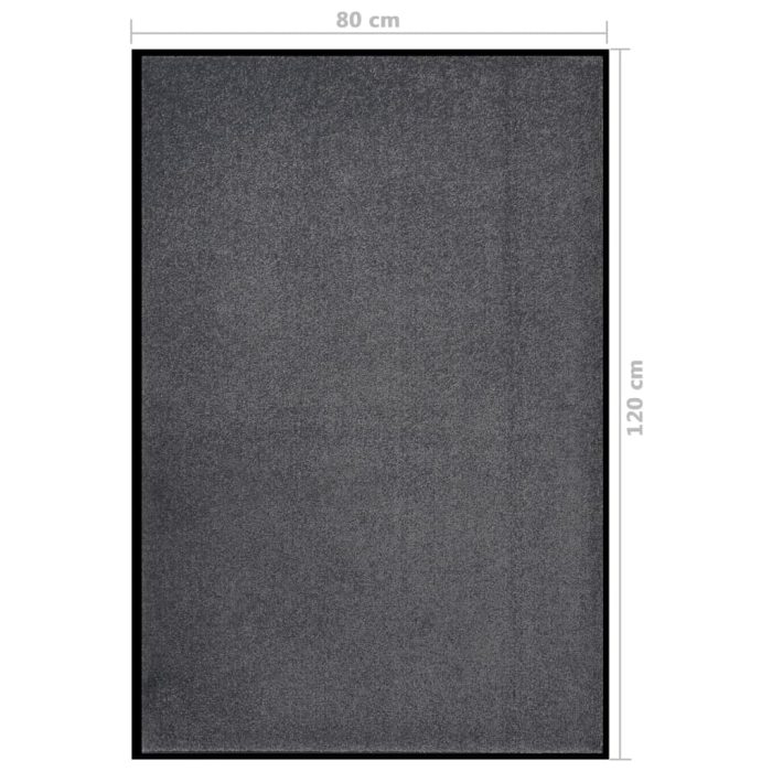 TrendyXL Deurmat 80x120 cm antracietkleurig