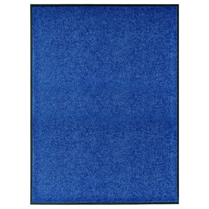 TrendyXL Deurmat wasbaar 90x120 cm blauw