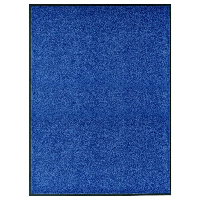 TrendyXL Deurmat wasbaar 90x120 cm blauw