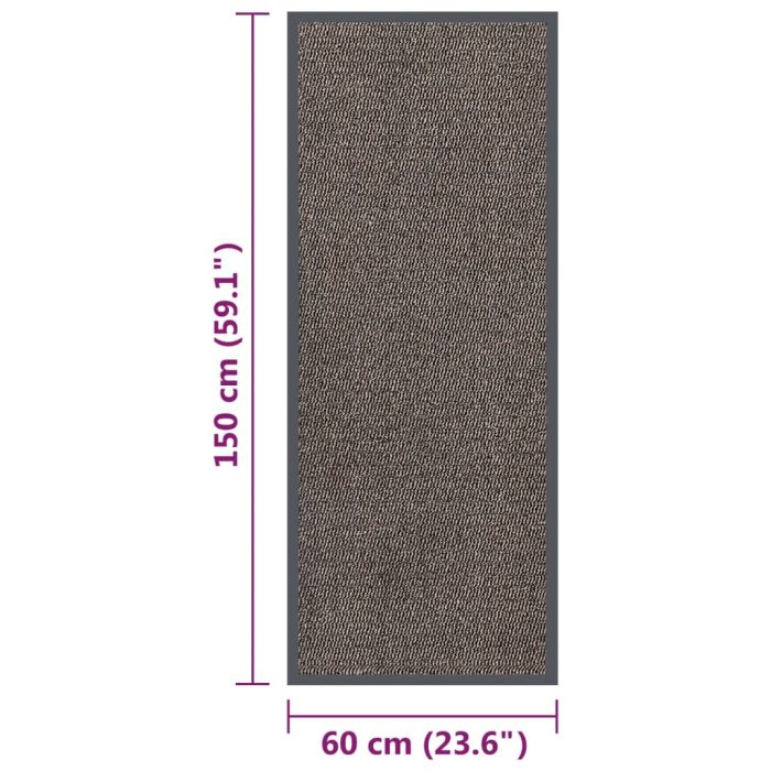 TrendyXL Deurmat getuft 60x150 cm donkerbruin