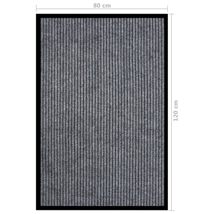 TrendyXL Deurmat 80x120 cm gestreept grijs