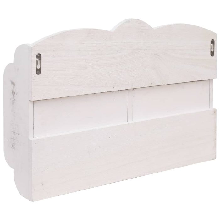 TrendyXL Wandkapstok 50x10x34 cm hout wit