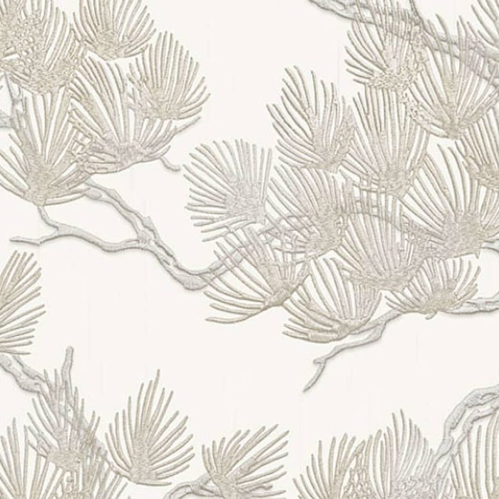 DUTCH WALLCOVERINGS Behang Pine Tree wit