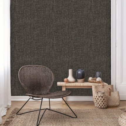 DUTCH WALLCOVERINGS Behang Thread zwart