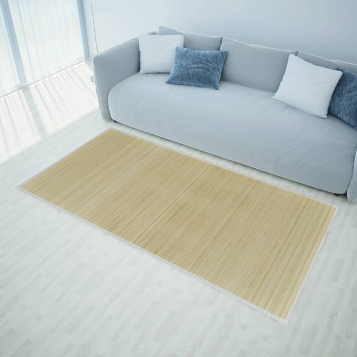 TrendyXL Tapijt rechthoekig 80x200 cm bamboe naturel