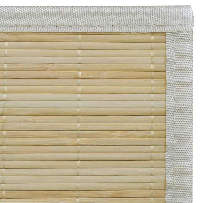 TrendyXL Tapijt rechthoekig 80x200 cm bamboe naturel