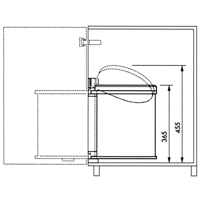 Hailo Inbouw afvalemmer Compact-Box maat M 15 L wit 3555-001