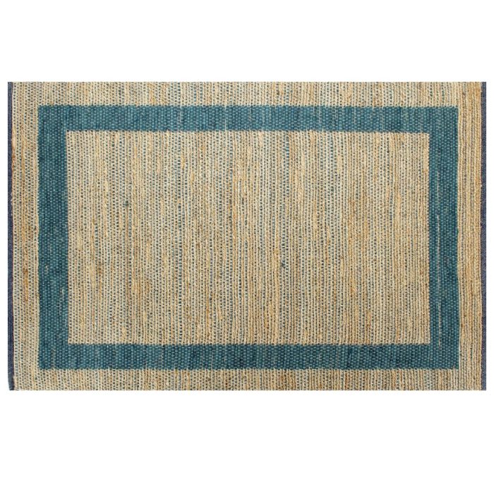 TrendyXL Vloerkleed handgemaakt 80x160 cm jute blauw